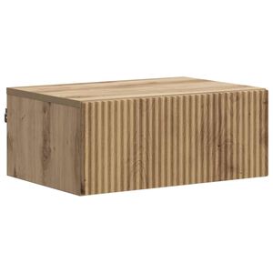 vidaXL Fali &eacute;jjeli szekr&eacute;ny fi&oacute;kkal K&eacute;zműves T&ouml;lgy 49 x 34,5 x 20 cm
