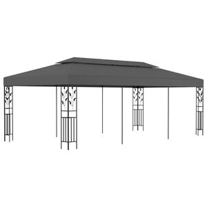 vidaXL antracitsz&uuml;rke pavilon 3 x 6 m