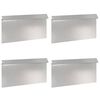 vidaXL Csiga ker&iacute;t&eacute;s 4 db 50 x 3,5 x 25 cm Rozsdamentes Ac&eacute;l Ez&uuml;st