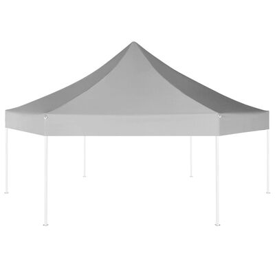 vidaXL szürke összecsukható hatszög alakú pop-up pavilon 3,6 x 3,1 m