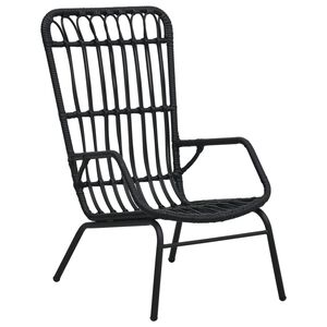vidaXL fekete polyrattan kerti sz&eacute;k