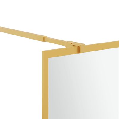 vidaXL aranyszínű zuhanyfal átlátszó ESG üveggel 80 x 195 cm