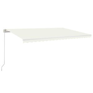 vidaXL kr&eacute;msz&iacute;nű k&eacute;zzel kih&uacute;zhat&oacute; LED-es napellenző 500x300 cm