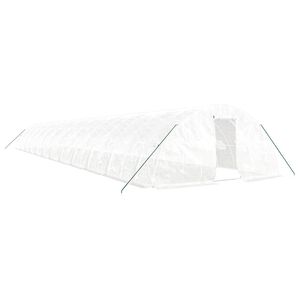 vidaXL feh&eacute;r ac&eacute;lv&aacute;zas melegh&aacute;z 120 m&sup2; 24 x 5 x 2,3 m
