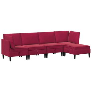 vidaXL Nappali b&uacute;tor szett 5 db Bord&oacute; B&aacute;rsony