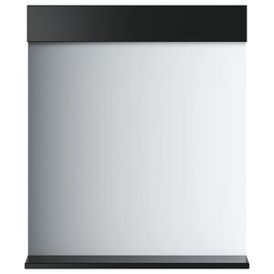 vidaXL BERG fekete t&ouml;m&ouml;r fa f&uuml;rdőszobat&uuml;k&ouml;r polccal 60 x 12 x 70 cm