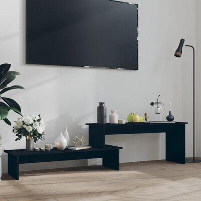 vidaXL fekete forgácslap TV-szekrény 180 x 30 x 43 cm