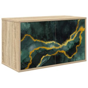 vidaXL Fals&iacute;that&oacute; TV Szekr&eacute;ny WIJHE 69 x 33 x 40 cm Sonoma T&ouml;lgy