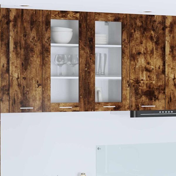 vidaXL F&uuml;ggő szekr&eacute;ny t&aacute;rol&oacute;val F&uuml;st&ouml;lt t&ouml;lgy 80 x 31 x 80 cm Faanyag