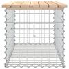 vidaXL tömör fenyőfa gabion kerti pad 83x44x42 cm