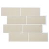 vidaXL Metr&oacute;csempe 10 pcs B&eacute;zs 29 x 21 cm Poliuret&aacute;n &eacute;s PET