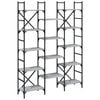 vidaXL sz&uuml;rke sonoma sz&iacute;nű szerelt fa k&ouml;nyvespolc 127,5x28,5x172,5 cm