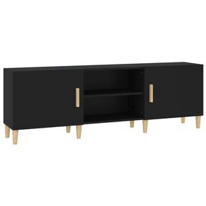 vidaXL fekete szerelt fa TV-szekr&eacute;ny 150 x 30 x 50 cm