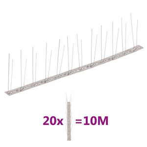 vidaXL 20 db 10 m-es 2-soros rozsdamentes ac&eacute;l mad&aacute;r- &eacute;s galambt&uuml;ske