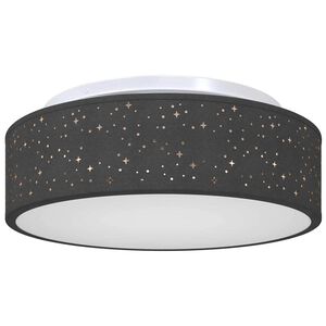 vidaXL Mennyezeti l&aacute;mpa f&eacute;nysz&oacute;r&oacute;kkal Fekete 38 x 38 x 13,5 cm sz&ouml;vet