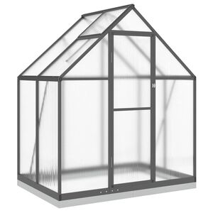 vidaXL antracitsz&uuml;rke alum&iacute;nium melegh&aacute;z alapv&aacute;zzal 169 x 114 x 202 cm