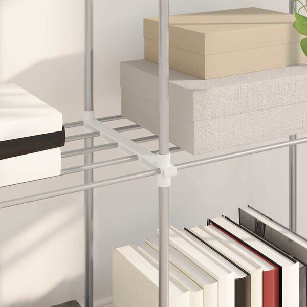 vidaXL Tubular Shelf t&aacute;rol&oacute;val Feh&eacute;r 86 x 27 x 90 cm Alum&iacute;nium
