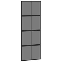 vidaXL fekete edzett üveg és alumínium tolóajtó 76 x 205 cm