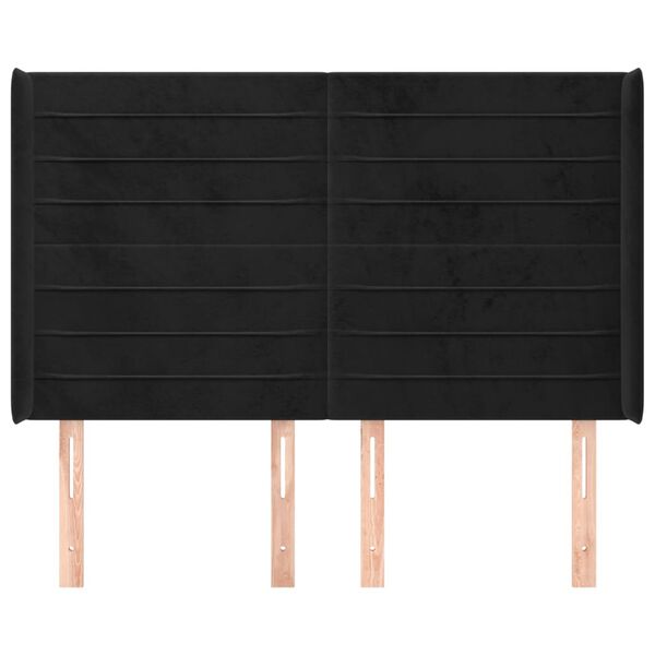 vidaXL fekete b&aacute;rsony fejt&aacute;mla sz&aacute;rnyakkal 147x16x118/128 cm