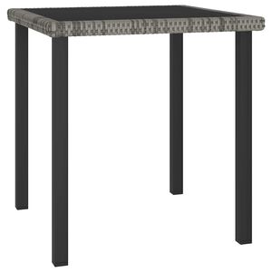 vidaXL sz&uuml;rke polyrattan kerti &eacute;tkezőasztal 70 x 70 x 73 cm