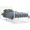 vidaXL feh&eacute;r f&eacute;m &aacute;gykeret fej- &eacute;s l&aacute;bt&aacute;ml&aacute;val 75 x 190 cm