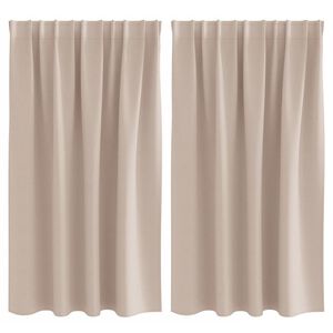 vidaXL Fekete F&uuml;gg&ouml;ny Gyűrűkkel 2 pcs T&oacute;psz&iacute;nű 140 x 140 cm Poli&eacute;szter