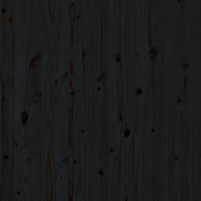 vidaXL fekete tömör fenyőfa fali fejtámla 106 x 3 x 91,5 cm