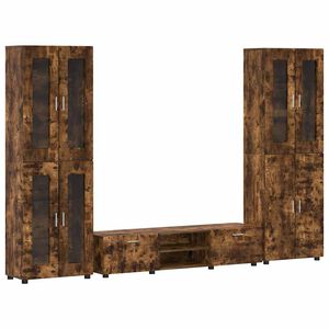 vidaXL TV szekr&eacute;ny garnit&uacute;ra fi&oacute;kkal FLORIN F&uuml;st&ouml;lt t&ouml;lgy Faanyag