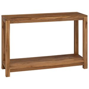 vidaXL Konzolasztal Term&eacute;szetes 110 x 35 x 75 cm T&ouml;m&ouml;r Teakfa