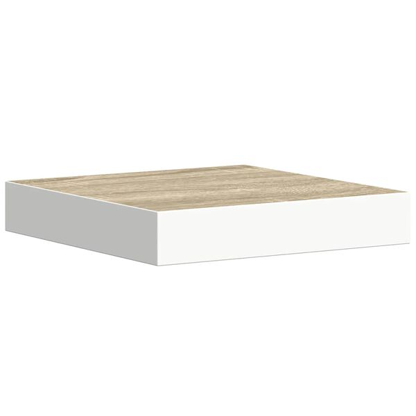 vidaXL t&ouml;lgysz&iacute;nű &eacute;s feh&eacute;r MDF lebegő fali polc 23 x 23,5 x 3,8 cm