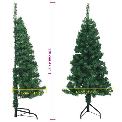 vidaXL zöld PVC sarok műkarácsonyfa 120 cm
