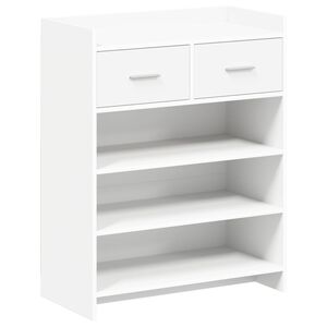 vidaXL Cipőszekr&eacute;ny fi&oacute;kkal Feh&eacute;r 73,5 x 36 x 92 cm Szerelt Fa