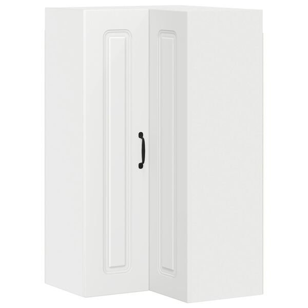 vidaXL Fali konyhaszekrény polcokkal Fehér 57 x 57 x 100 cm Faanyag