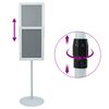 vidaXL Pedestal poszter &aacute;llv&aacute;ny Ez&uuml;st 33 x 33 x 126 cm PVC &eacute;s Ac&eacute;l
