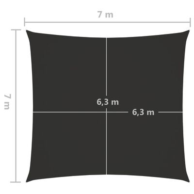 vidaXL antracitszürke négyzet alakú oxford-szövet napvitorla 7 x 7 m
