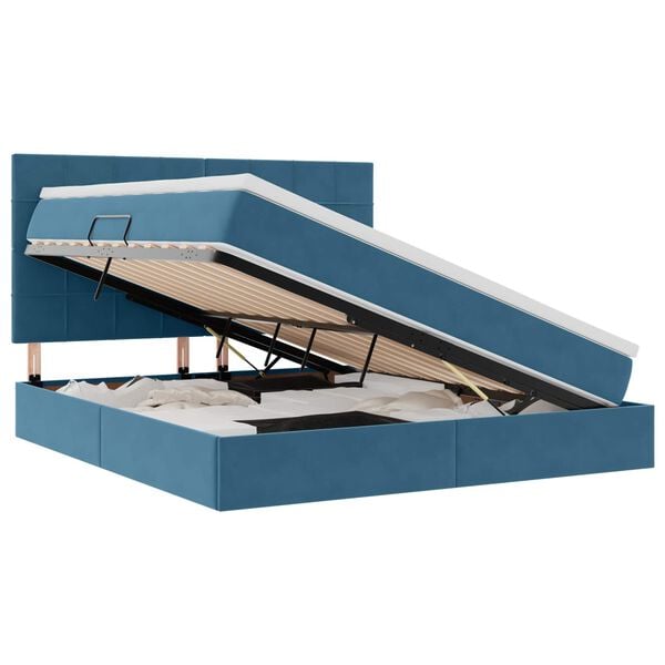 vidaXL &Aacute;gy t&aacute;rol&oacute;val &eacute;s matraccal S&ouml;t&eacute;t k&eacute;k 160 x 200 cm B&aacute;rsony