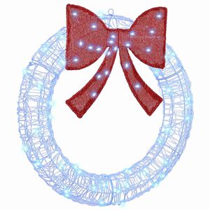 vidaXL Koszor&uacute; 60 LED-del K&eacute;k 75 cm Akril