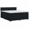 vidaXL Boxspring &aacute;gy matraccal fejt&aacute;ml&aacute;val Fekete 200 x 200 cm Sz&ouml;vet