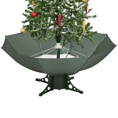 vidaXL zöld havazó karácsonyfa ernyő alakú talppal 170 cm