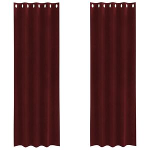 vidaXL Sötétítő függönyök 2 pcs Bordó 140 x 245 cm Bársony