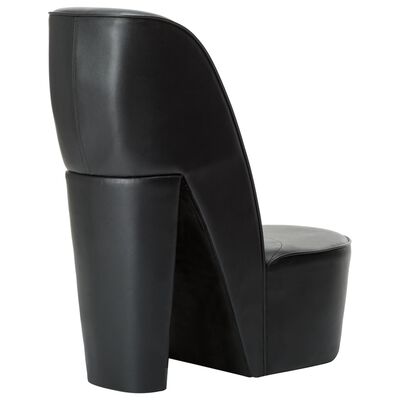 vidaXL fekete magas sarkú cipő formájú műbőr szék