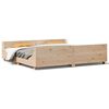 vidaXL t&ouml;m&ouml;r fenyőfa &aacute;gy matrac n&eacute;lk&uuml;l 200 x 200 cm