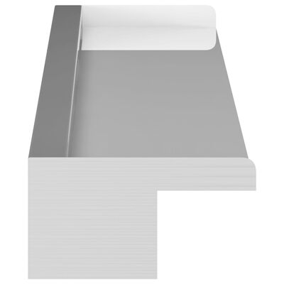 vidaXL négyszögletű rozsdamentes acél vízeséses medenceszökőkút 110 cm