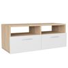 vidaXL t&ouml;lgyfa/feh&eacute;r sz&iacute;nű faforg&aacute;cslap TV szekr&eacute;ny 95 x 35 x 36 cm
