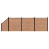 vidaXL Ker&iacute;t&eacute;s K&eacute;szlet 4 db 619 x 186 cm WPC &eacute;s Alum&iacute;nium Barna