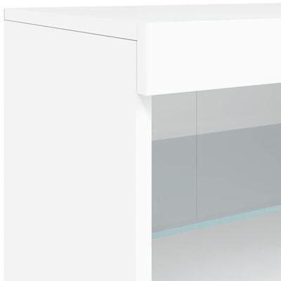 vidaXL fehér tálalószekrény LED-világítással 162 x 37 x 67 cm
