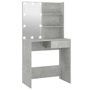 vidaXL betonsz&uuml;rke f&eacute;s&uuml;lk&ouml;dőasztal LED-del 74,5 x 40 x 141 cm
