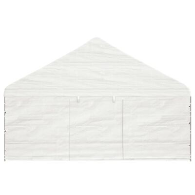 vidaXL fehér polietilén pavilon tetővel 5,88 x 2,23 x 3,75 m