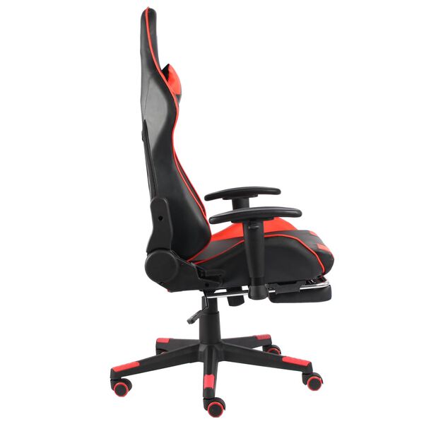 vidaXL piros PVC forg&oacute; gamer sz&eacute;k l&aacute;btart&oacute;val
