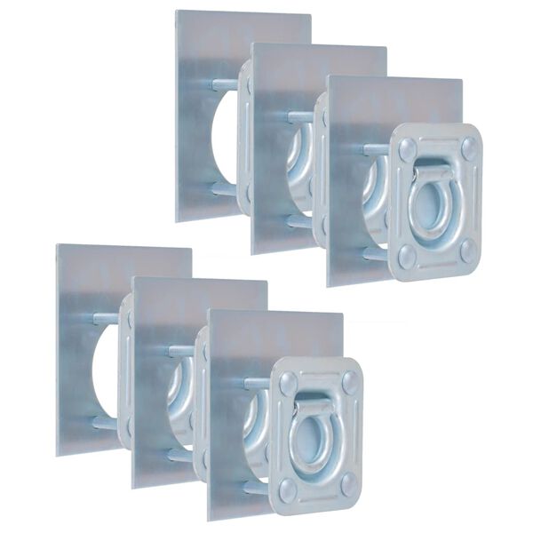 vidaXL 6 db horganyzott ac&eacute;l r&ouml;gz&iacute;tőgyűrű tr&eacute;lerhez 2000 kg